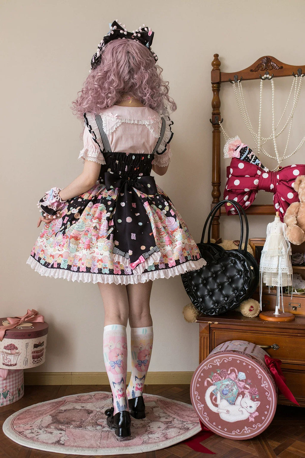 Sweet Candy House Yellow Unicorn Print Sweet Lolita Suspender JSK - image 9