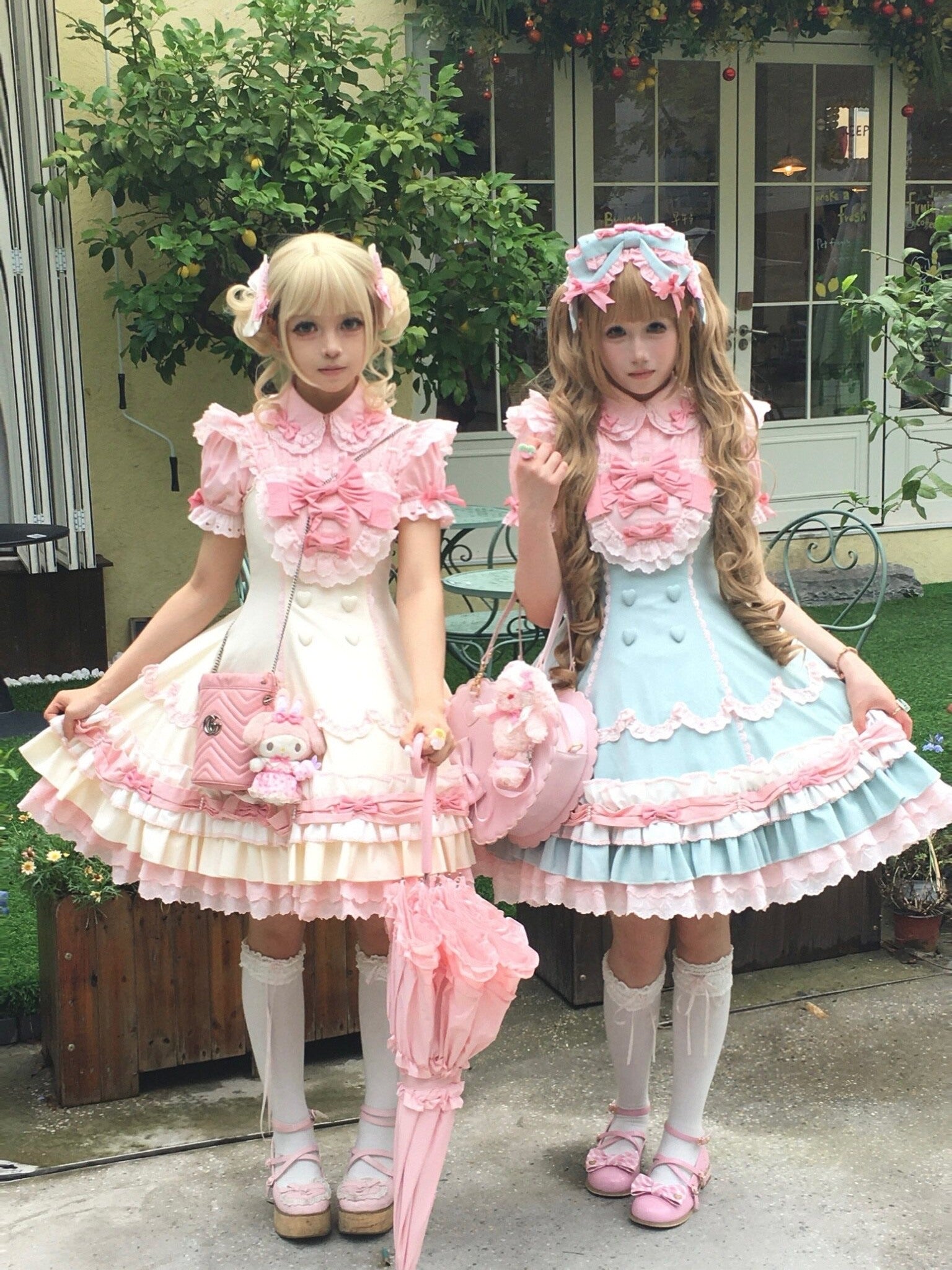 Cream Fondant Sweet Retro Six-Panel Lolita JSK and Accessories - image 2