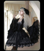 Bone-Eroded Butterfly - Gothic Lolita JSK & SK Set - image 13