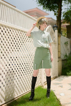 Limited Flowering Time - Ouji Lolita Green Prince Shorts - image 8