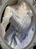 Han Lolita Dress Side Slit Purple JSK Dress - image 16