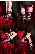 Sisi Elegant Satin Square-Toe Lolita Shoes - image 8