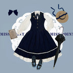 Rose Doll - Elegant Lolita Striped Fishbone Skirt - image 90