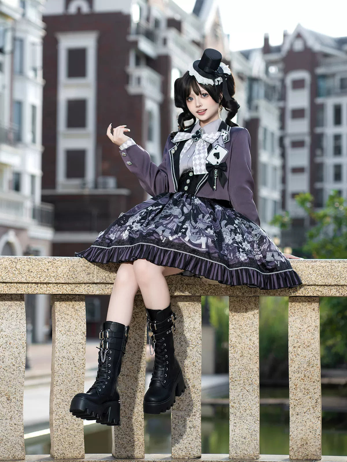 Magic Troupe - Gothic Lolita Outfit, Bunny Printed Skirt - image 7