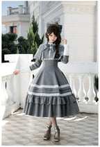 Reminisce - Pile Classic Lolita Dress, Detachable Cape and Accessories - image 12