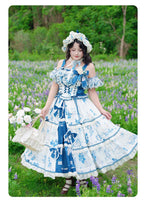 Mulberry Poetry Collection - Plus Size Lolita Printed Top & Skirt Set with Embroidery - image 8