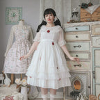 Spring Breeze - Plus Size Spring Lolita JSK Dress with Rose Decoration - image 5