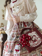 Retro Lolita Handbag PU Square Wedding Bag - image 18