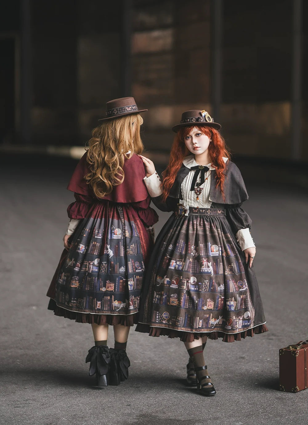 German Bookshelf - Classic Lolita OP Dress & Detachble Cape - image 13