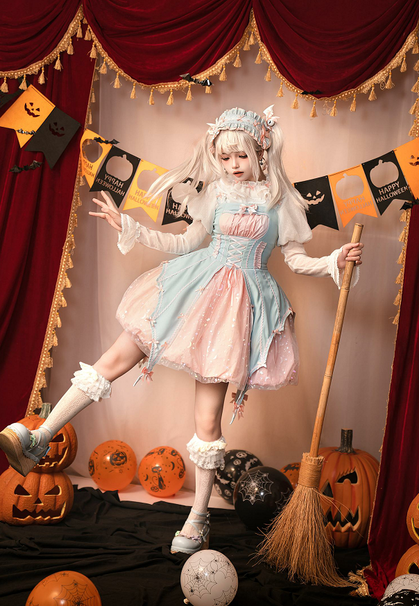 Halloween Gothic Lolita JSK Dress, Pumpkin-inspired Dress - image 26