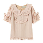 Rainbow Cake Plus Size Lolita Doll Collar Blouse - image 5