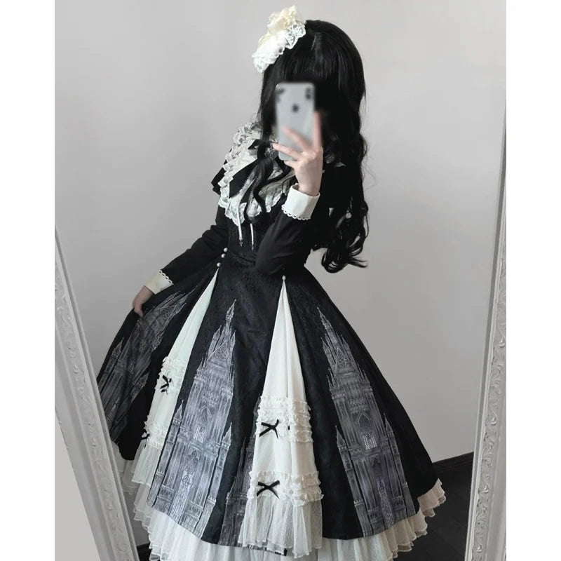 Church Bell - Elegant Lolita OP Dress Long Sleeve Spring Autumn - image 17