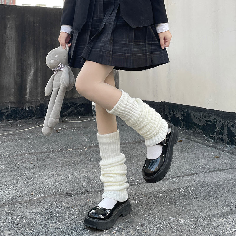 Winter Lolita Long Socks Knit Thigh-High Foot Covers - image 1