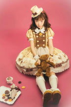 Patisserie Forever Happiness Yellow Apron Sweet Lolita OP Dress Set - image 9