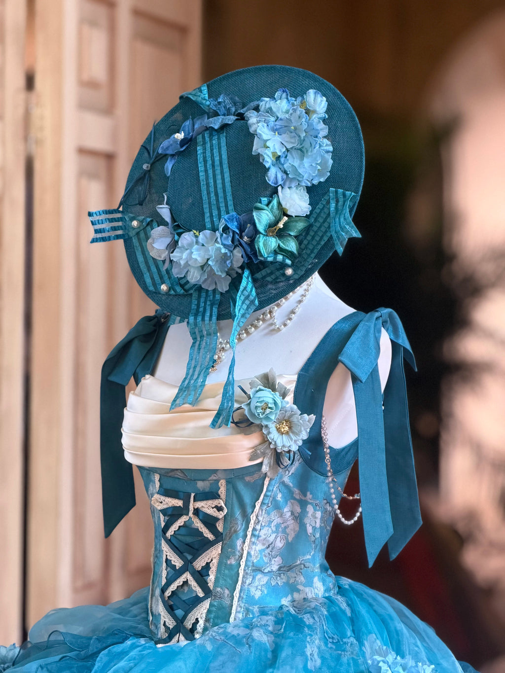 Wild Roses of Arles Oil Painting Print Cowl Neck Tail JSK Classic Lolita Dress and Accessories - image 8