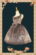 Cinderella Velvet Classic Lolita JSK Dress with Princess Embroidery - image 9