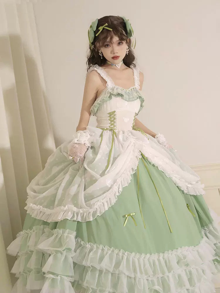 Toting Basil Plus Size Wedding Lolita Green Bridal JSK - image 1