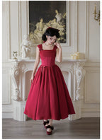 For Beloved - Classic Lolita Satin JSK Dress Set, Fishbone Waist - image 7