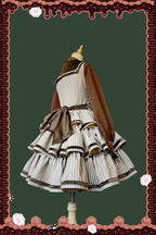 From Afar - Vintage Striped Peppy-Style Lolita JSK & Cape - image 13