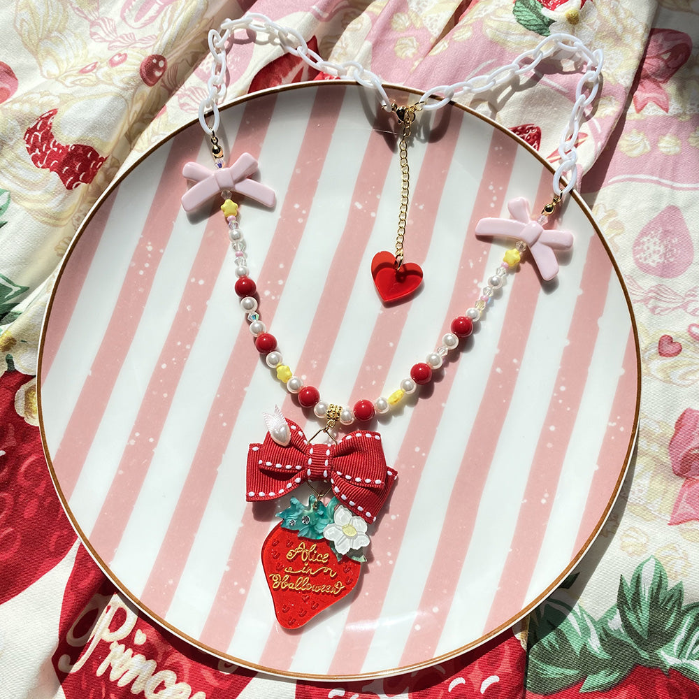 Sweet Lolita Strawberry Necklaces, Rings, Hair Clips and Brooches - image 25