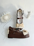 Milky Puff - Sweet Lolita Heels Shoes, Round Toe With Petite Wedge - image 38