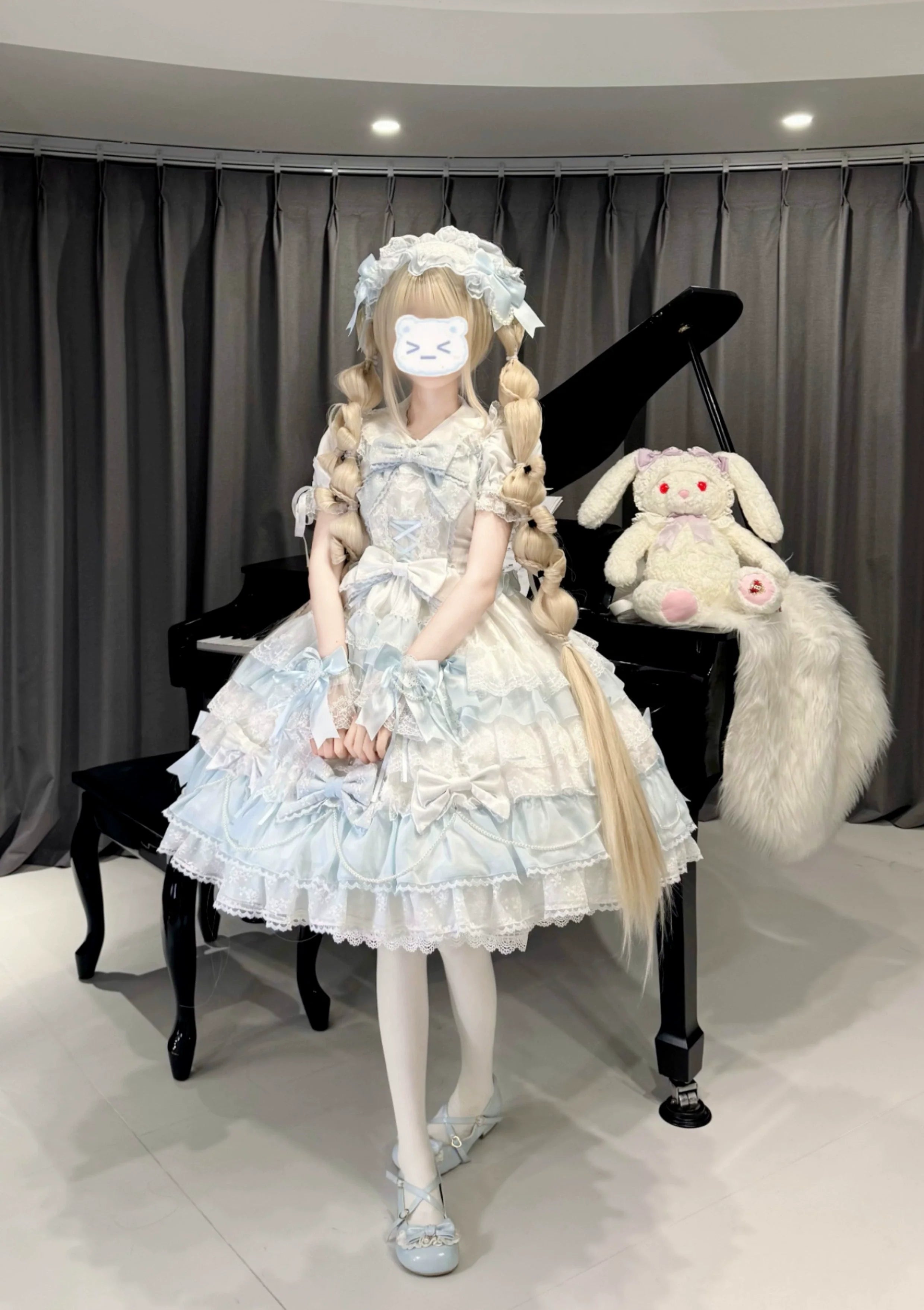 Love Descends - Wedding Lolita JSK Dress, White Blouse and Accessories - image 29