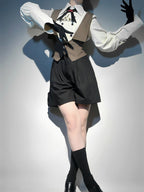 Narrative Poem - Ouji Lolita Shorts Suit with Shirt Cape and Vest - image 5