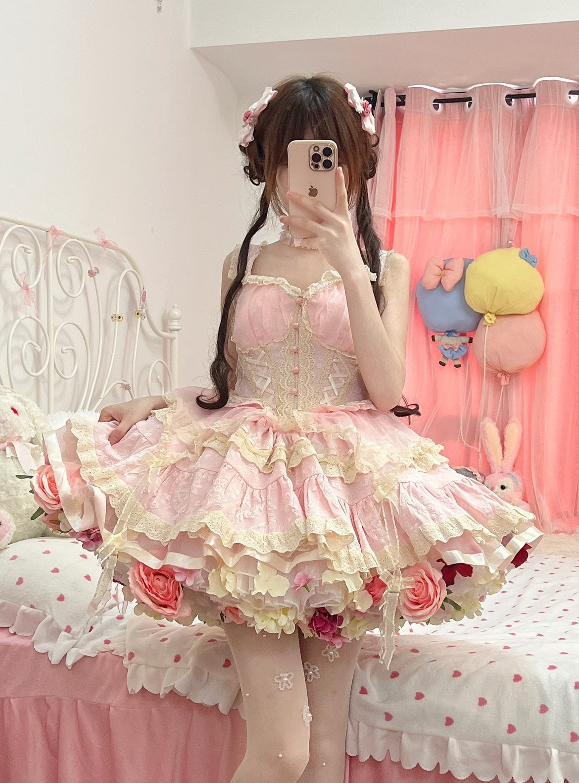 Floral Lolita Petticoat with Detachable Trim Collection - image 5