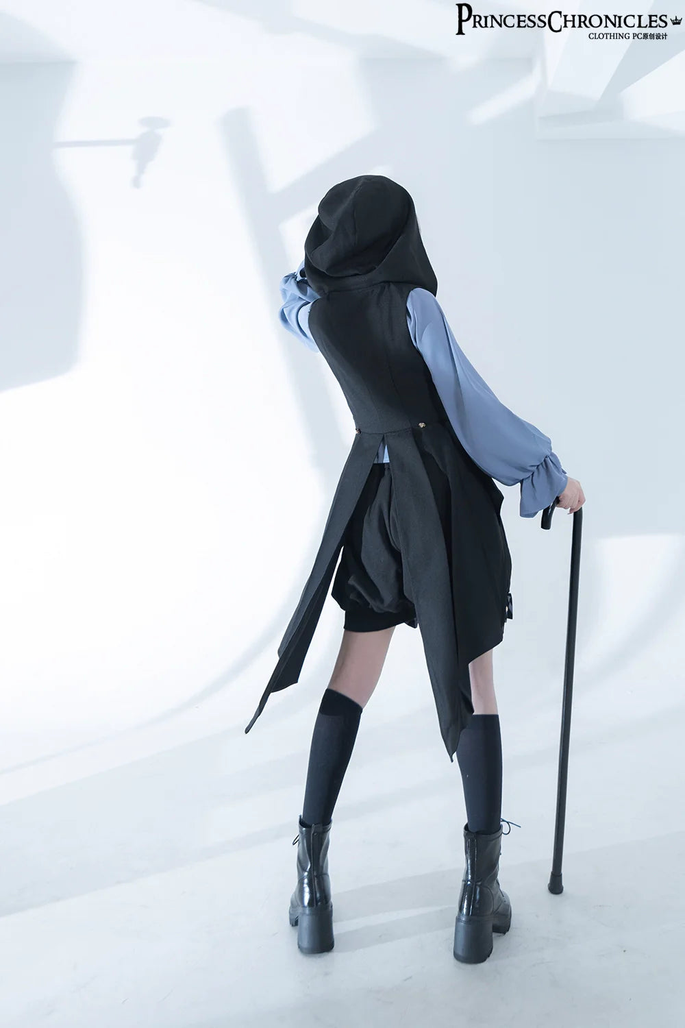 Narrative Rule - Ouji Lolita Shorts Set, Long Vest - image 19