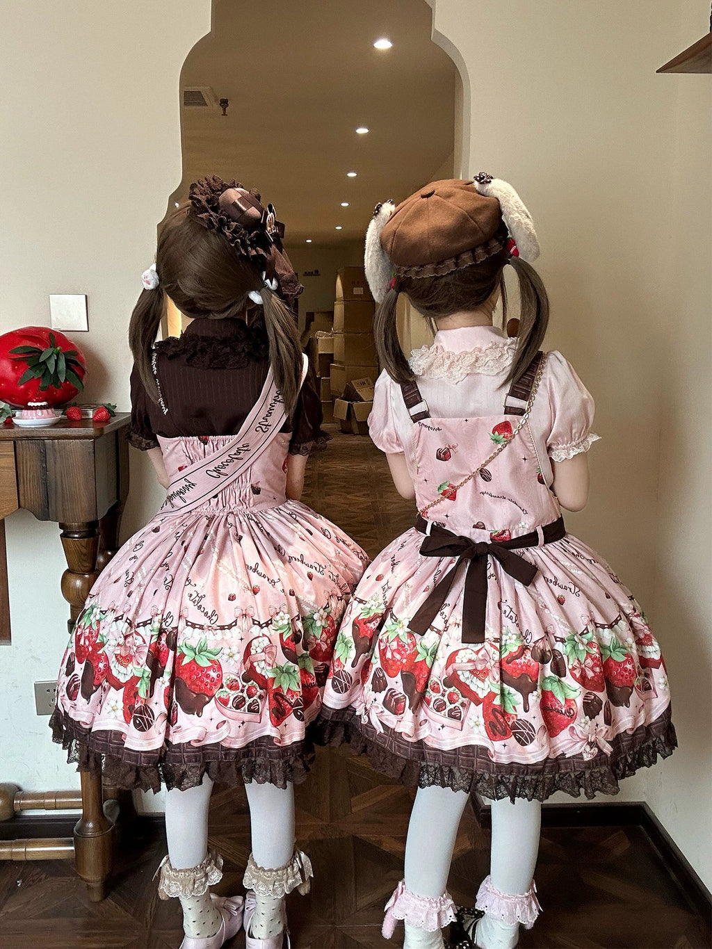 Strawberry Chocolate Lovers Sweet Lolita Embroidered Dress - image 27