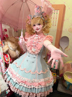 Cream Fondant Sweet Retro Six-Panel Lolita JSK and Accessories - image 6