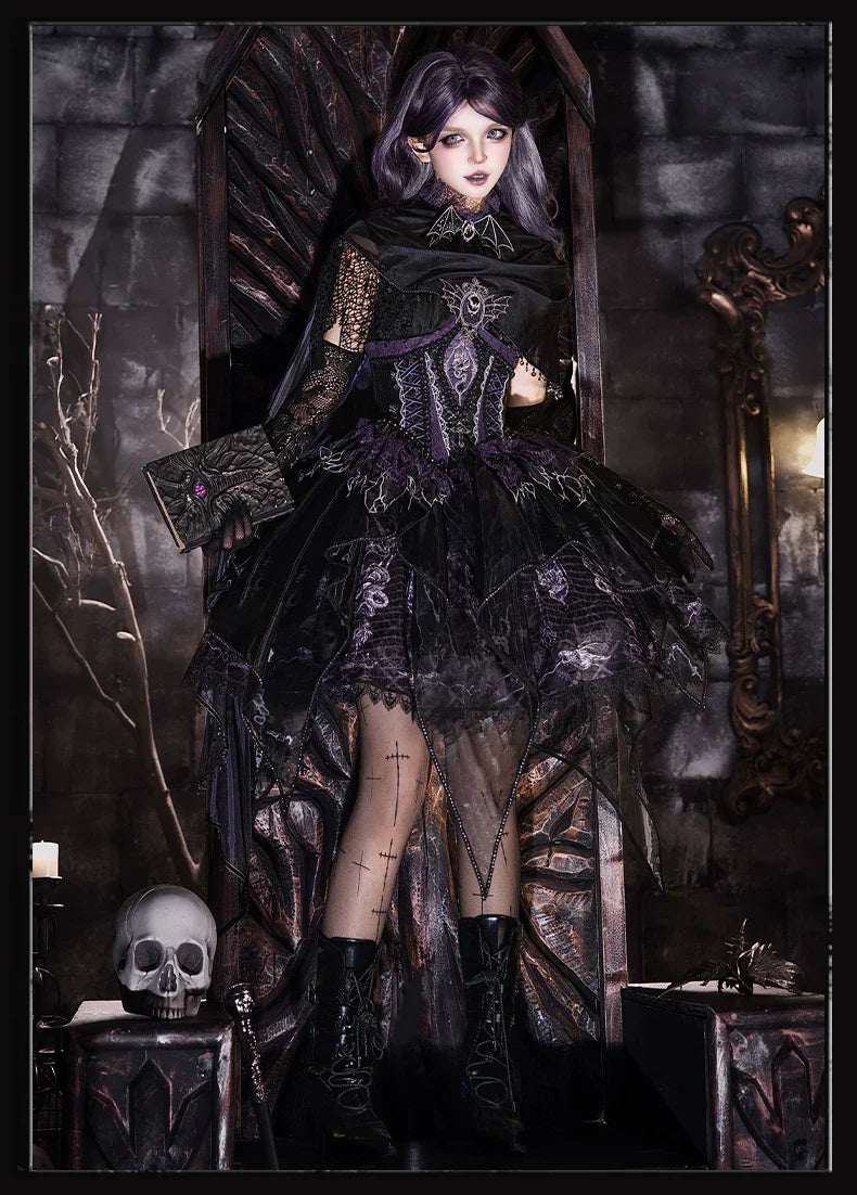 Bone Dragon - Gothic Lolita Corset JSK Dress Set with Embroidery - image 41