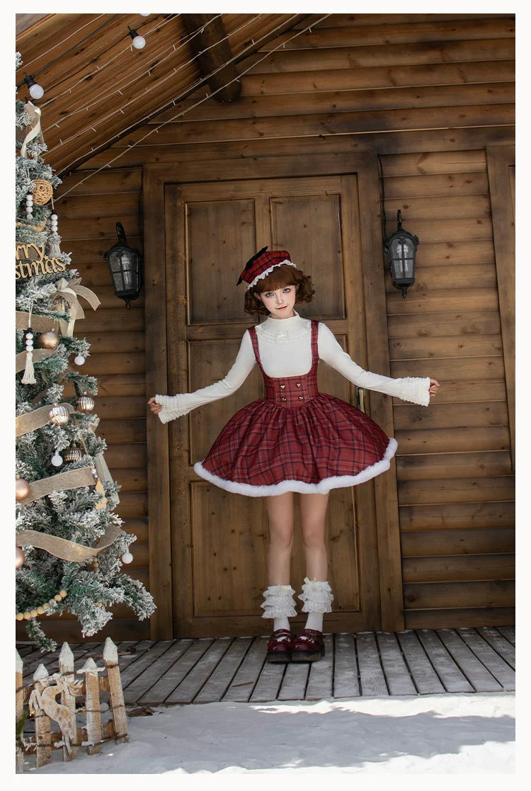 Wish Date - Twins Lolita Fishbone Bust-supporting JSK Winter Scarf-Cape and Accessories - image 16