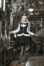 Bloodline Duke - Gothic Lolita SK Suit Spider Web Vest and Blouse - image 3