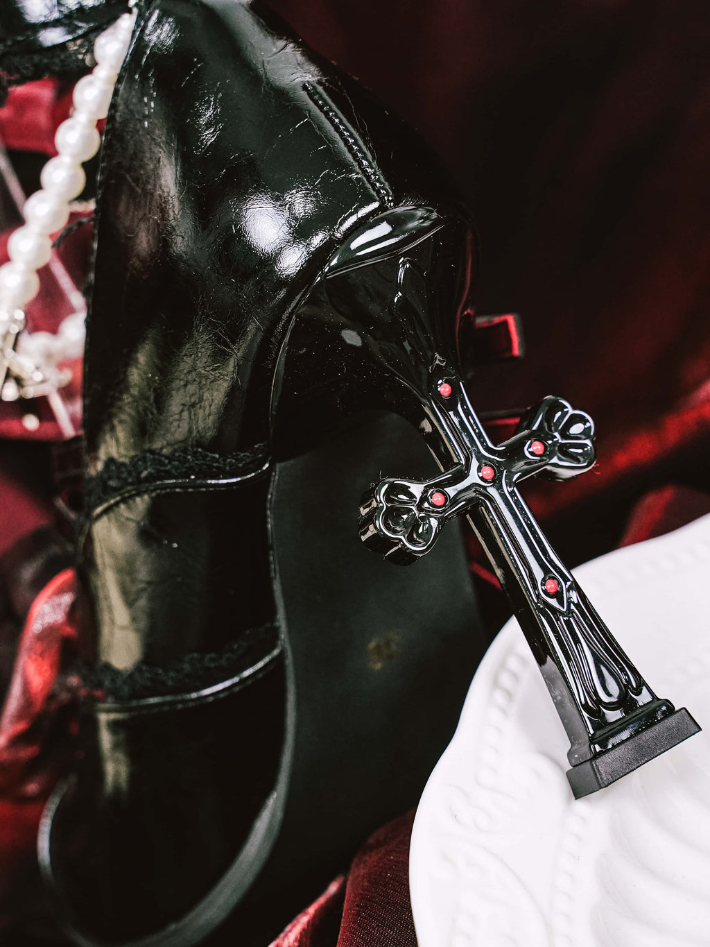 Forbidden Prayer - Rose Cross Gothic Lolita Heels - image 4