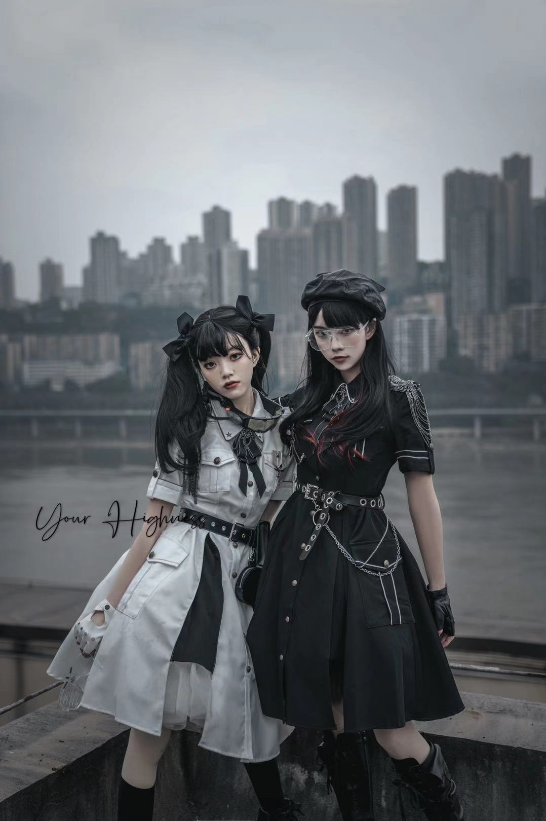 Evil Python 2.0 - Military Lolita Gothic OP Dress - image 3