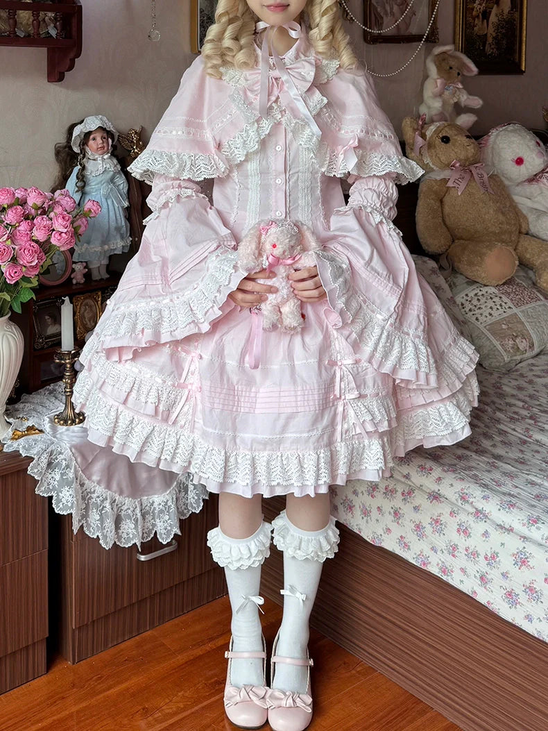 Praying Snowfall Old School Lolita Skirt Suit, Shirt and Cape - image 17