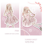 Sweety Gummy - Sweet Lolita JSK Dress Big Bow Flower Bud Lolita Dress - image 3