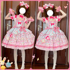 Candy Park Sweet Lolita Print Jumper Dress and Accessories - image 6