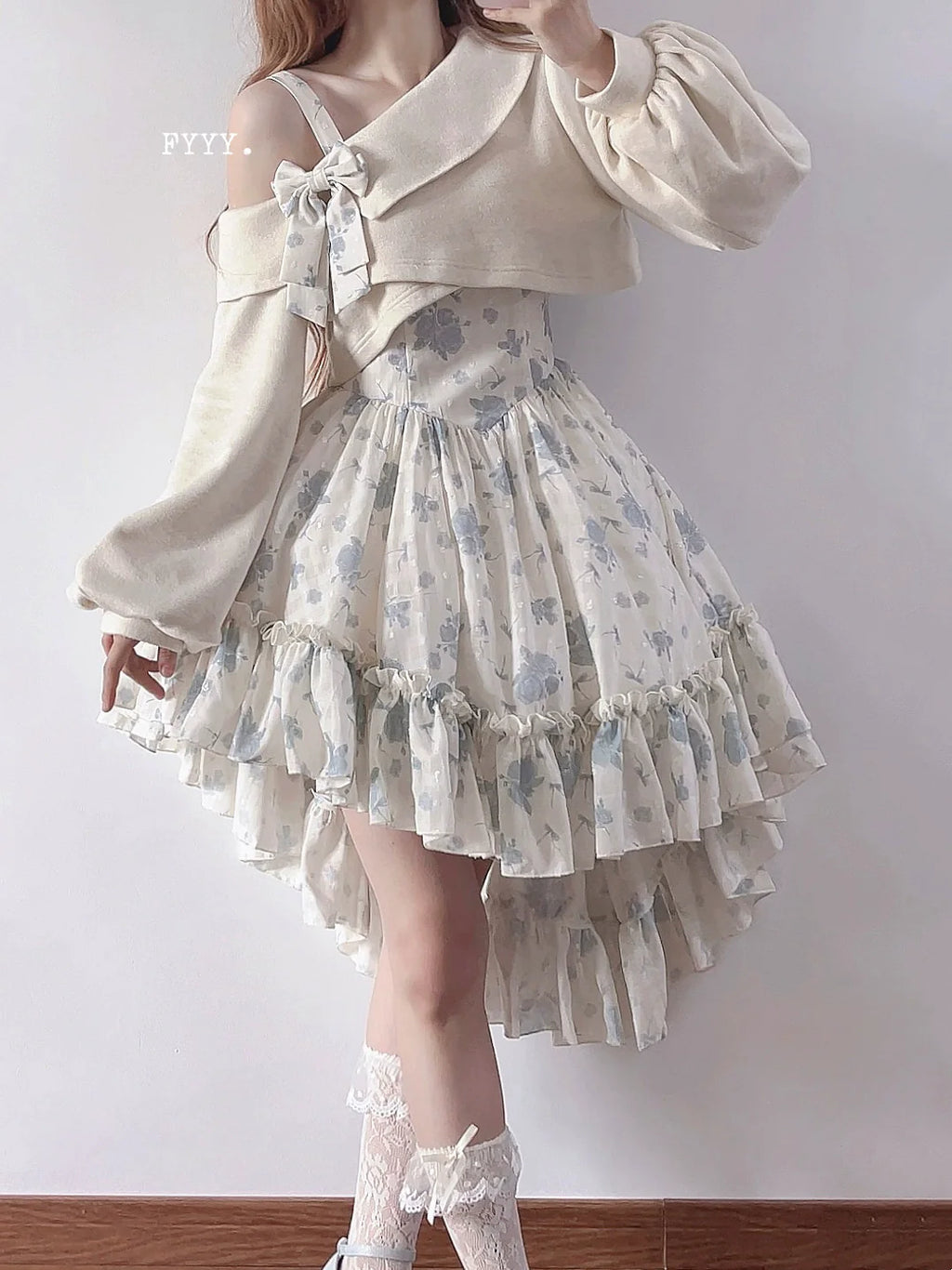 Twilight Rose - Sweet Lolita Dress Sweater and JSK - image 2