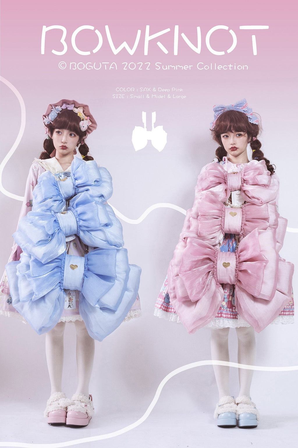 Satin Butterfly Bow Bag Versatile Elegance Lolita Bag - image 2