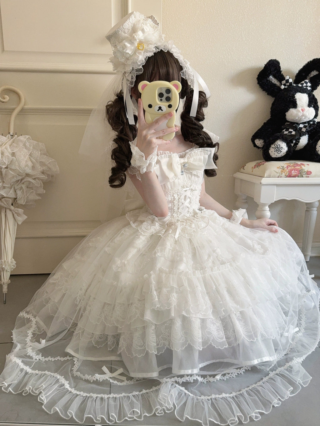 Eternal Vow - Wedding Lolita JSK, Detachable Overlay - image 10