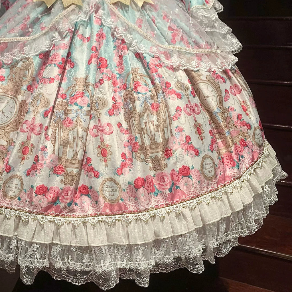 Rose Garden Prelude - Sweet Lolita OP Dress, Floral Printed - image 23