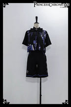 Summer Ouji Lolita Print Loose Shirt Outfit - image 1