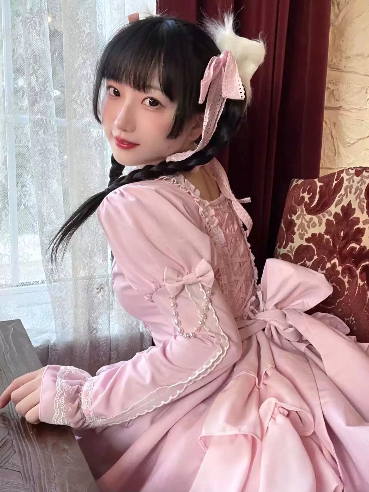 Black Lolita Doll OP/JSK with Adjustable Elasticity - image 6