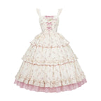 Fragrant Old Dream - Pink Bellflower Lolita OP and JSK Dress - image 23