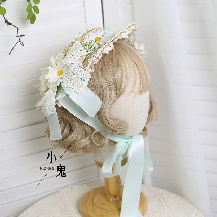 Flower Tea Party Lolita Straw Hat - image 3