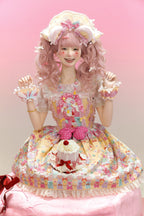Sweet Candy House Yellow Unicorn Print Sweet Lolita Suspender JSK - image 1
