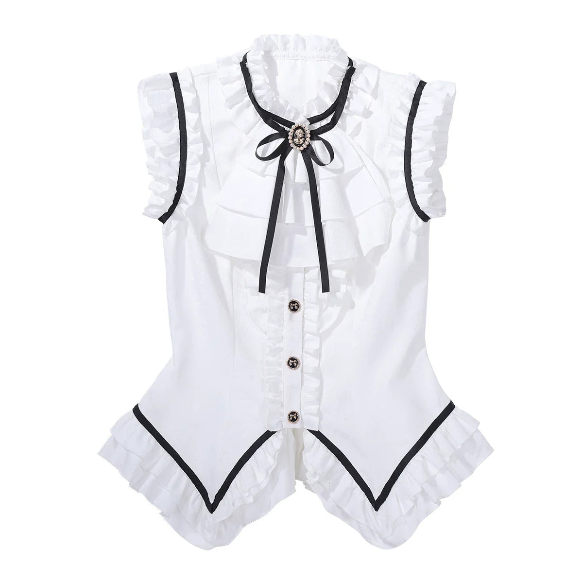 Miss Black Cat - Gothic Maid Lolita Skirt Set, Slim Fit - image 15