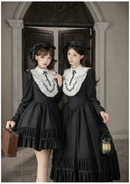 Audrey's Reply - Classic Lolita Square Neck OP, Detachable Embroidered Collar and Accessories - image 9